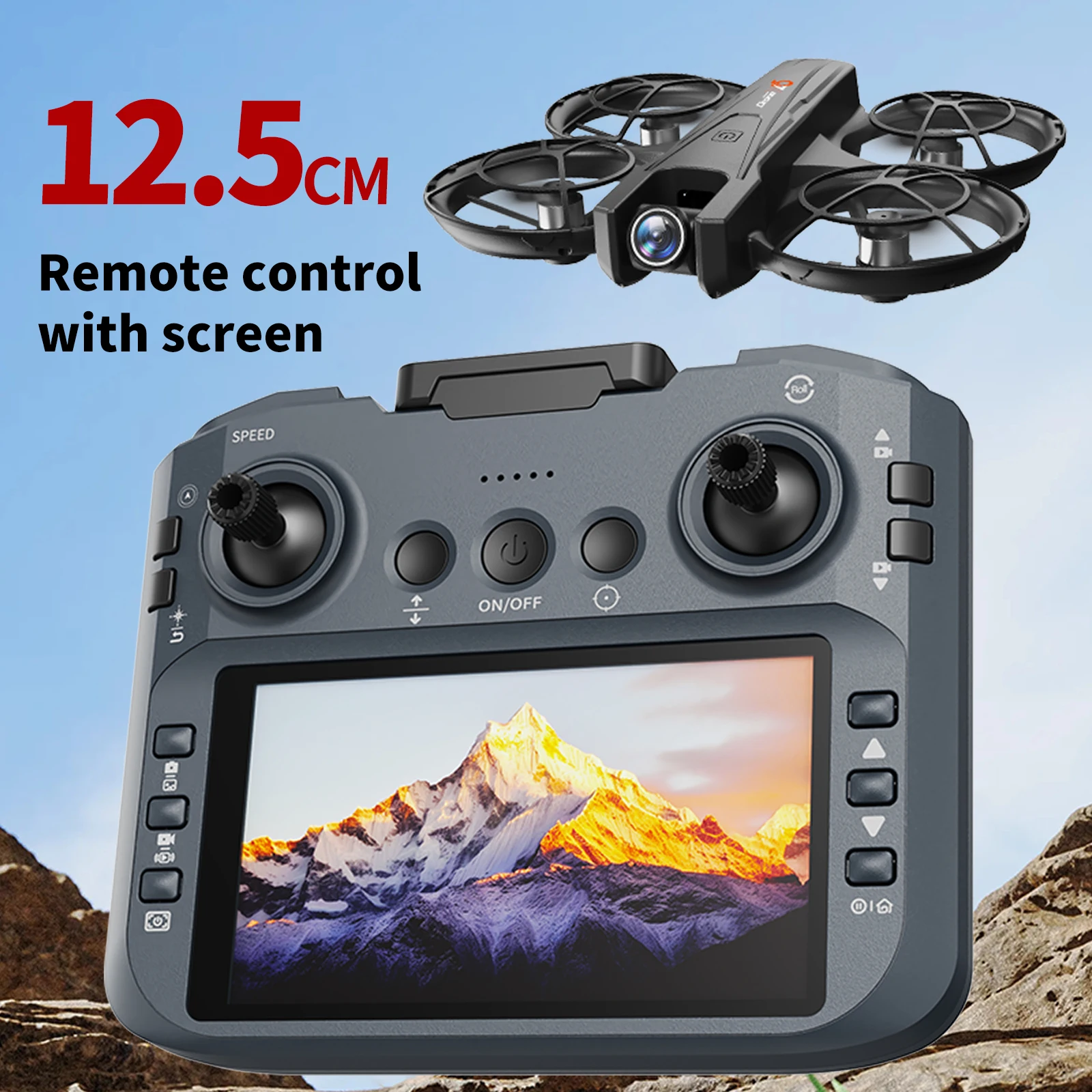 YL05 Drone 8K HD Dual-Camera Screen Remote Aerial Photography with Screen Aircraft Optical Flow Hover RC Quadcopter Toys Gifts