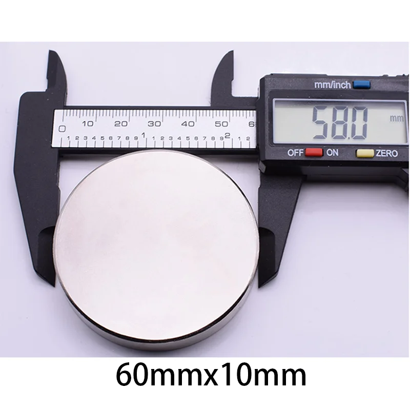 1/2/3PCS 60x10mm Neodymium Magnets 60mm x 10mm N35 Permanent Round Strong Magnet Super Powerful NdFeB Magnetic Disc