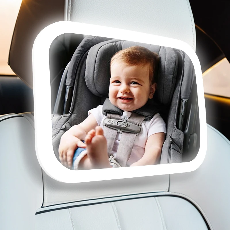 Missmeeca Baby Car Mirror Adjustable Car Back Seat Rearview Wide View Shatterproof Acrylic Mirror For Babys Child Kids Safety