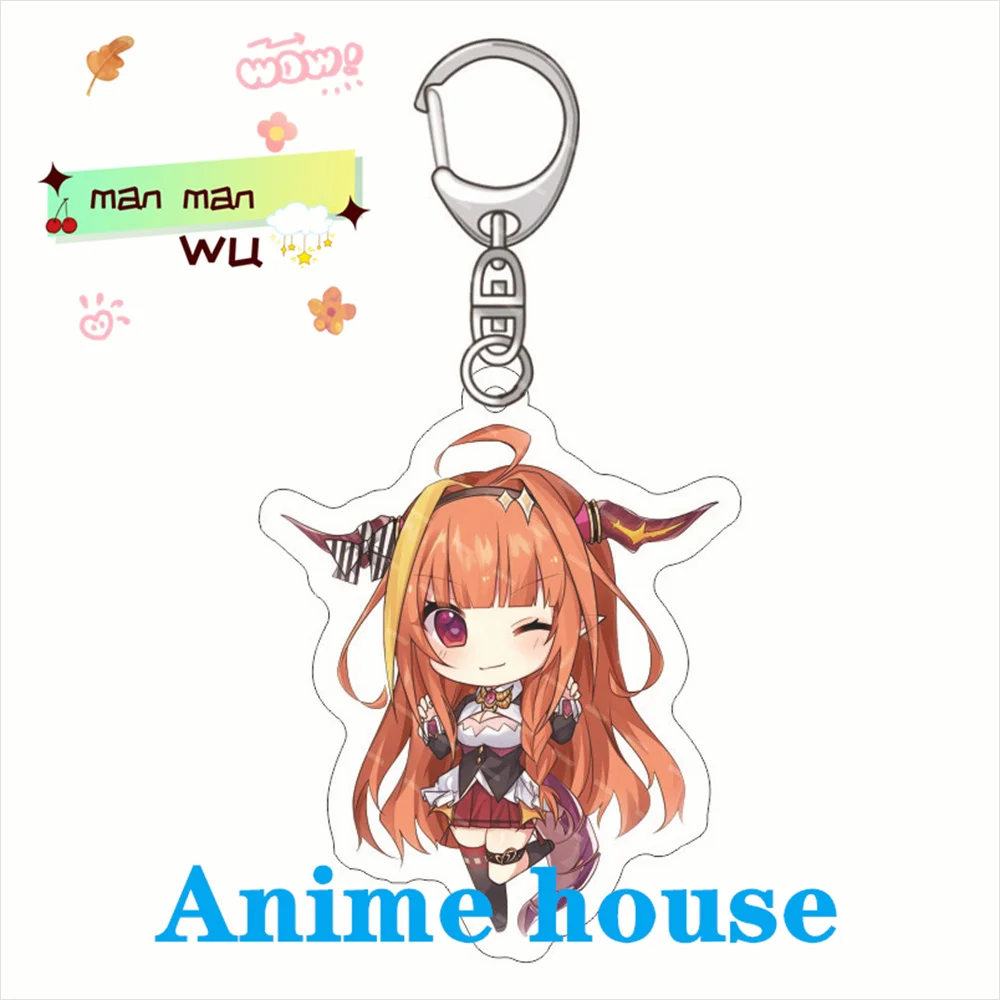 Anime Fashion Hololive Vtuber  Figures Cosplay Keychain Inugami Korone Usada Pekora Sakura Miko Hosimati Suisei Acrylic Key Gift