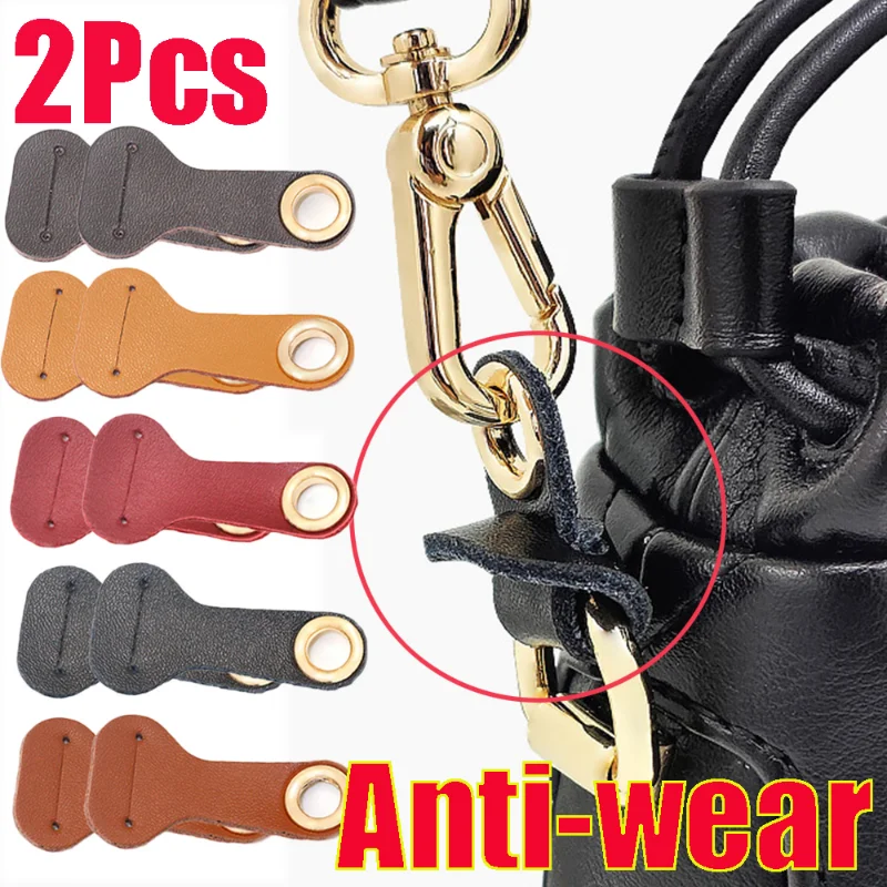 

2Pcs Anti-wear Buckle Punch-free Bag Strap Shortening Clip Leather Fixing Hardware Protection Bag Strap Ring DIY Bag Accessories