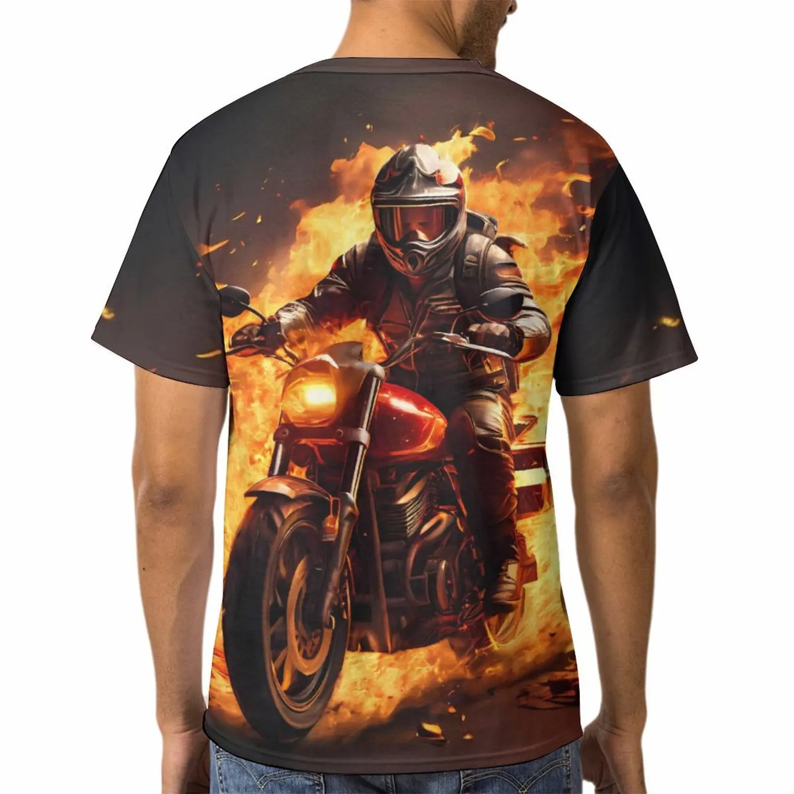 New 3D Men Fashion Motocross graphic t shirts Summer Casual Print short sleeve t-shirts Cool Locomotive Pattern T-shirts Tops