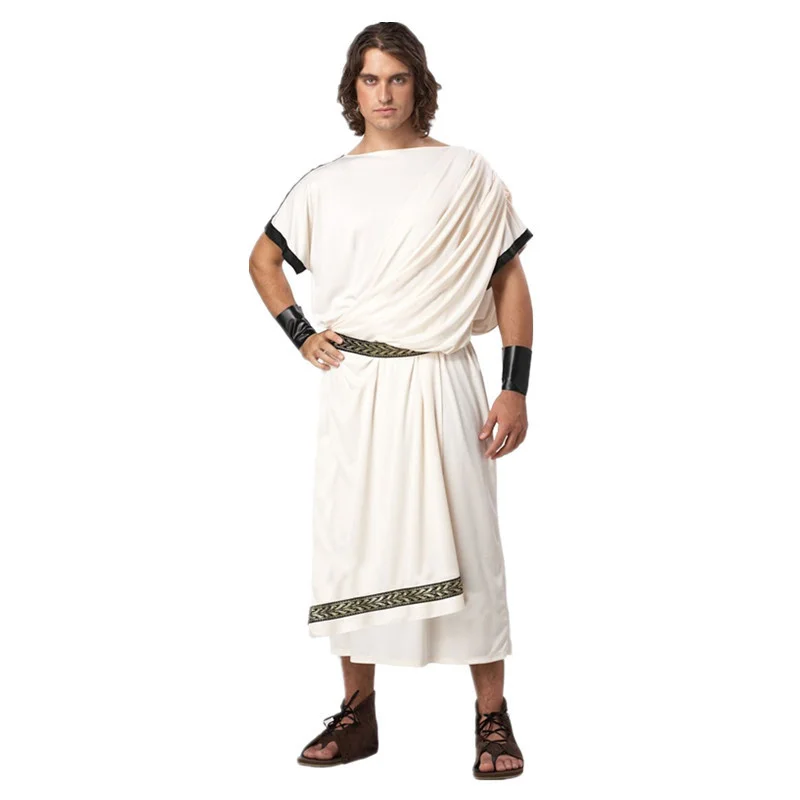 Costume de Cosplay de Couple Myenson Grec Médiéval d'Halloween, Robe de Barrage de ixde Carnaval, Vêtements de Performance sur Scène, pour Femme et Homme