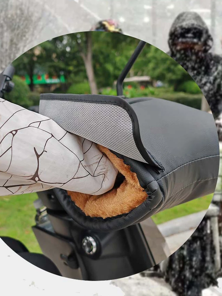 

Водонепроницаемые мотоциклетные мuffs с подогревом для руля, перчатки с подогревом для мотоцикла, велосипеда, MTB, скутера, с зарядкой через USB