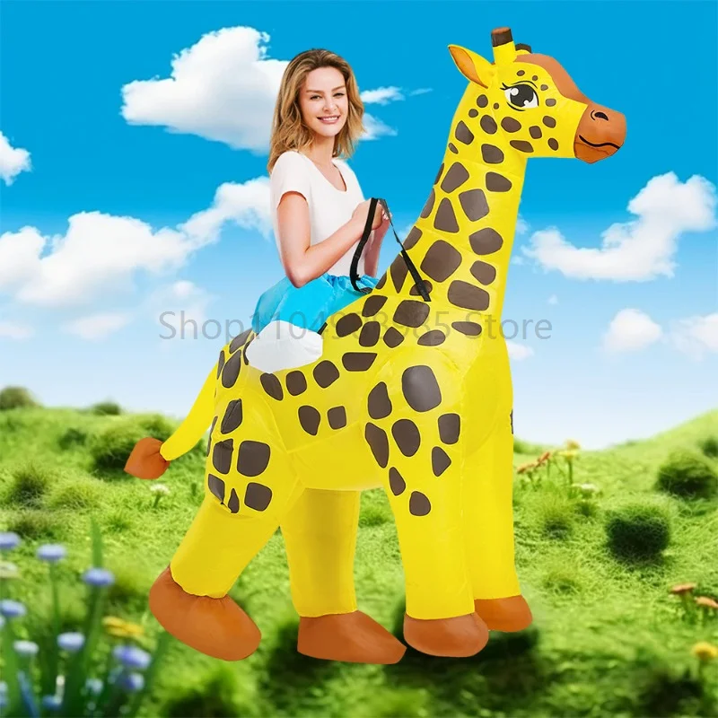

Pet inflatable adult giraffe fancy dress funny dress up Halloween party adult inflatable party giraffe costume