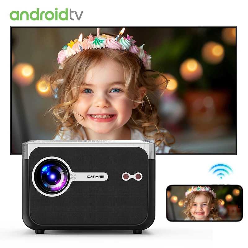 For Google TV Full Hd Home Cinema Video Projector Smart Android Wireless WiFi Projector