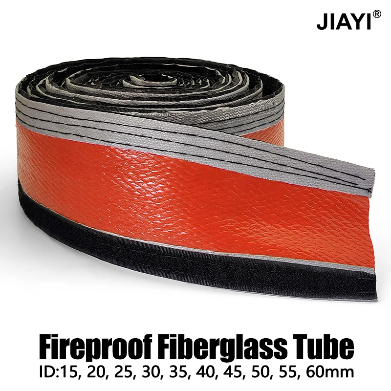 1M Self-Adhesive Silicone Coated Fiberglass Braided Sleeve High Temp Fire Resistant Insulation Tube Cable Pipe Heat Protection