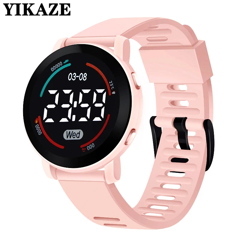 Saat Zegarek-Montre électronique étanche unisexe, montre de sport LED pour étudiants, montre électronique minimaliste décontractée, cadeau à la mode