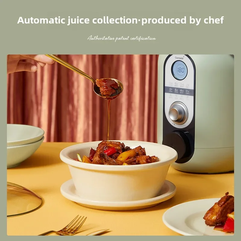 2.5L Automatic Stir Fry Machine, Intelligent Cooking Pots, Household Multifunctional Cooking Machine Robot, Lazy Automatic Woks