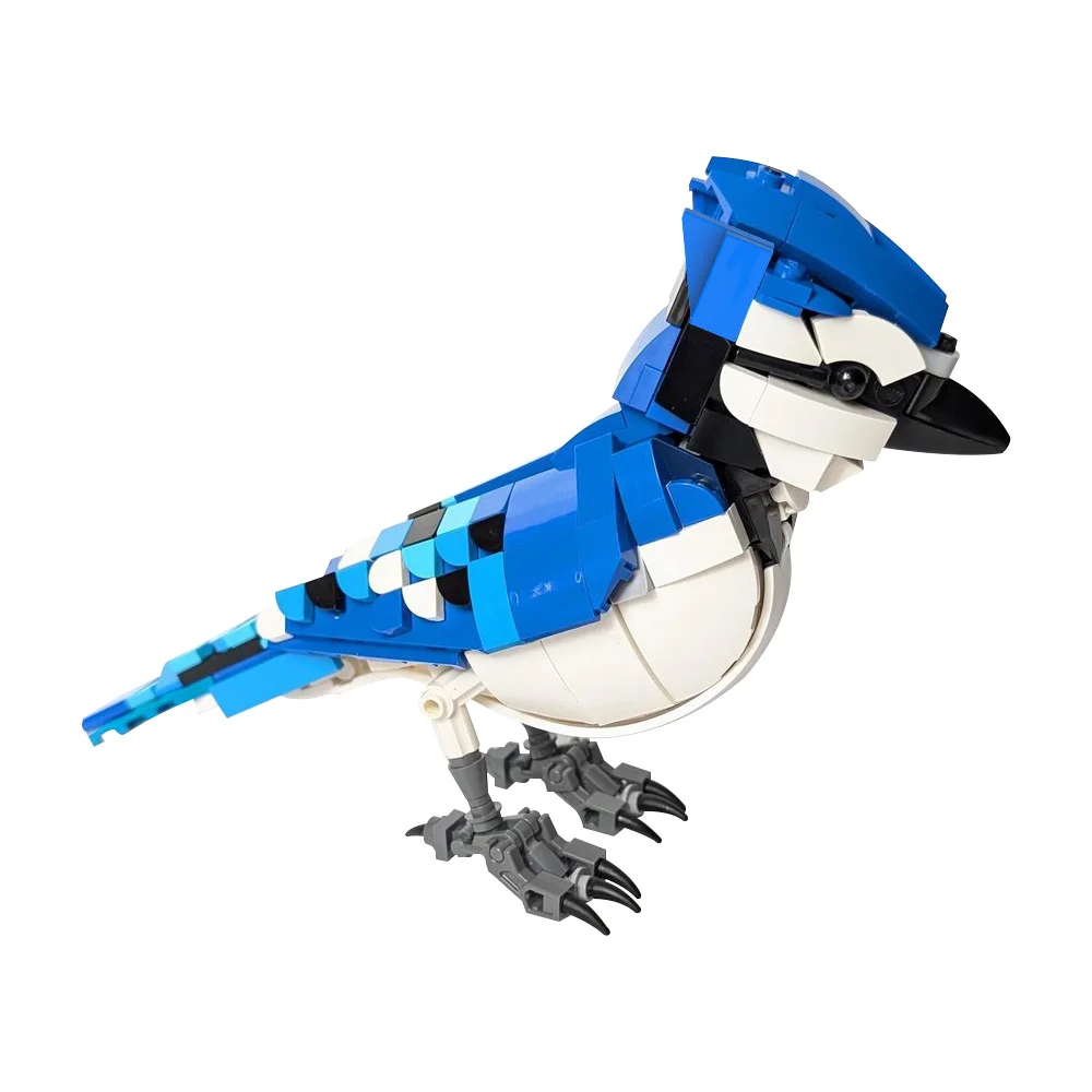 

MOC Bluejay Model Building Blocks Bluebird 3D Artist Home Ornament Home Pet DIY Bird Animal Bricks Casual Toy Gift Memorial