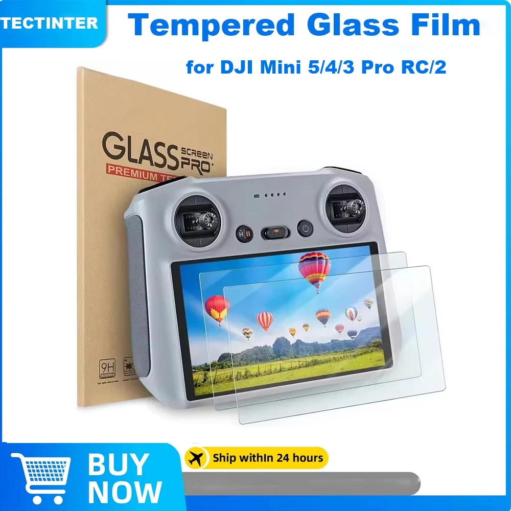 Displayschutzfolie für DJI Mini 5/4/3 Pro RC 2 Pro HD Gehärtetes Glas Schutzfolie Anti-Kratz RC-Fernbedienung Zubehör