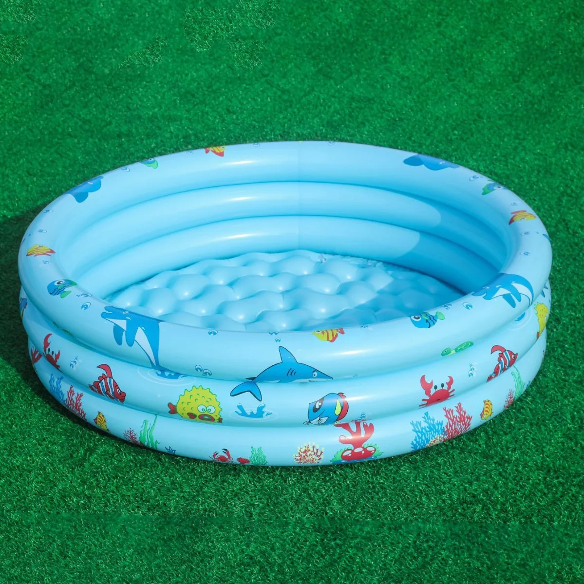 Inflatable Ball Pool Kids Pool - Round Print Water Play Pool for Kids Family Swimming and Fishing Game Fun Fishing & Summer Fun