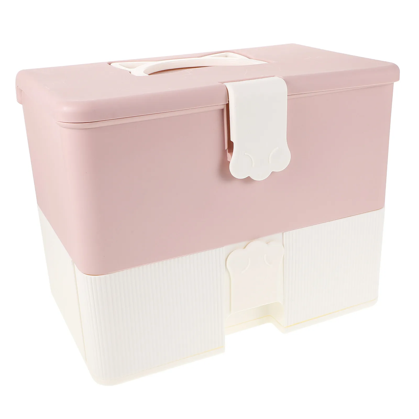 

Large Capacity Nail Box Organizer Case Double Layer Design Moistureproof Nail Tools Storage Box for Technicians Home Service