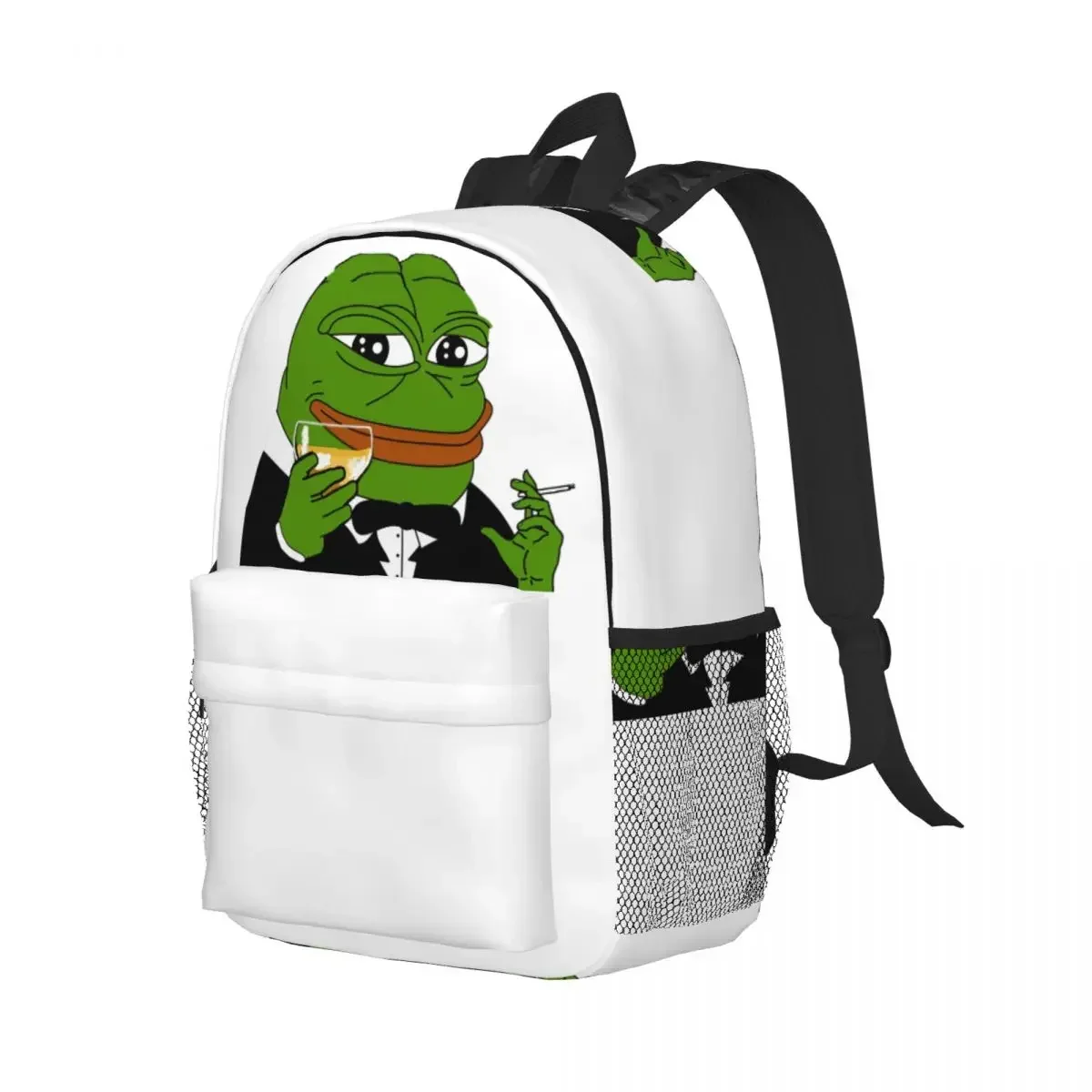 Pepe la grenouille Peepo Emote sacs à dos garçons filles Bookbag mode enfants sacs d'école sac à dos pour ordinateur portable sac à bandoulière grande capacité