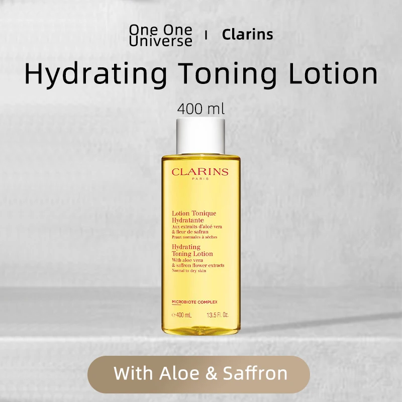 

Clarins Toning Lotion 400ml, with Camomile (Alcoholic-Free), For Normal/Dry Skin (New, Flip Top)