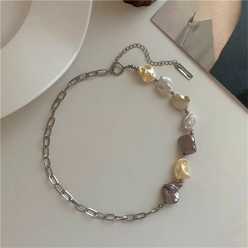 Irregular Baroque Pearls Necklace European And American Style Personality Fashion Chain Of Clavicle Ms Travel Accessories 2022