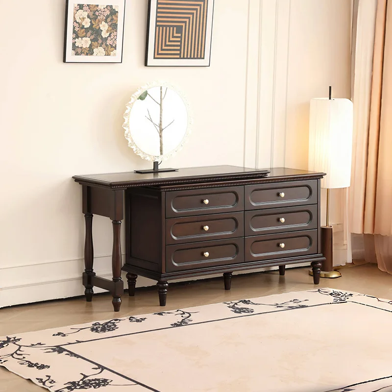 corner dresser for bedroom American solid wood dresser, simple antique makeup table, chest cabinet integrated against the wall, bedside stor Vanity desk Size:38B sleeves: Strapless Black Men's Dress Boots and mirror—bringing cohesion and