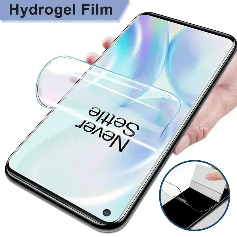 999D Hydrogel Film For Oneplus 7 7T 8 Lite 9 10 Pro 8T 9R 9E 9RT Screen Protector Nord 2 N10 N20 N100 N200 Soft Protective Film