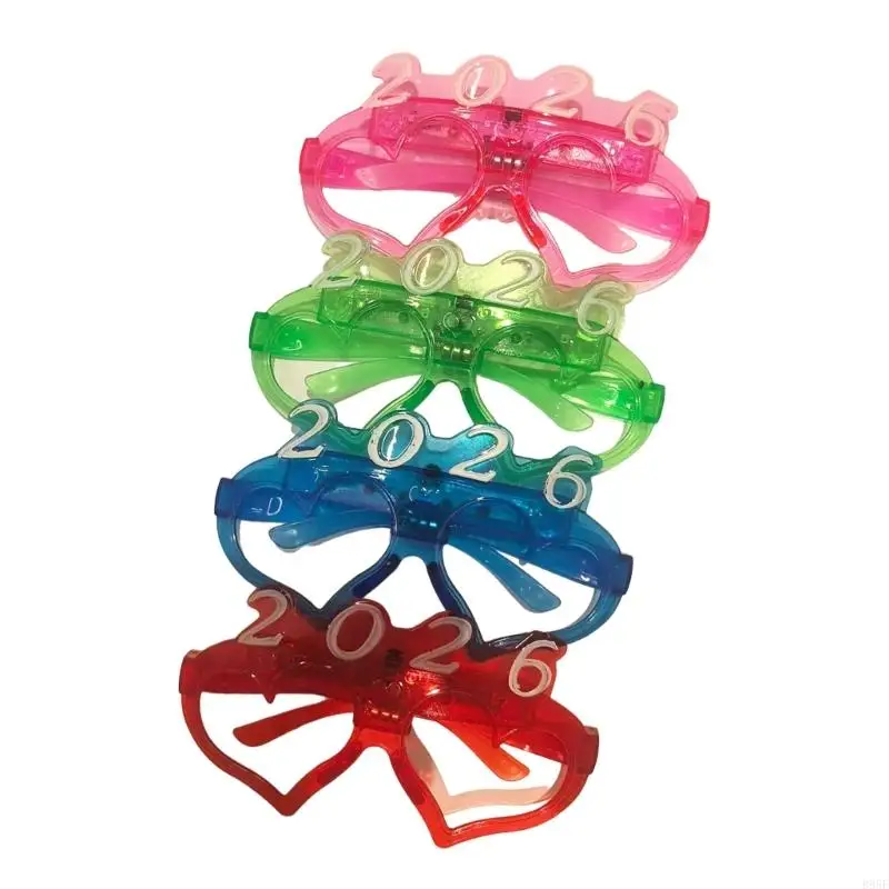 B95F Leuchtende LED-Brille für Cosplay-Event, praktischer Kunststoffrahmen, verstellbare Passform, Erwachsene, Kinder,