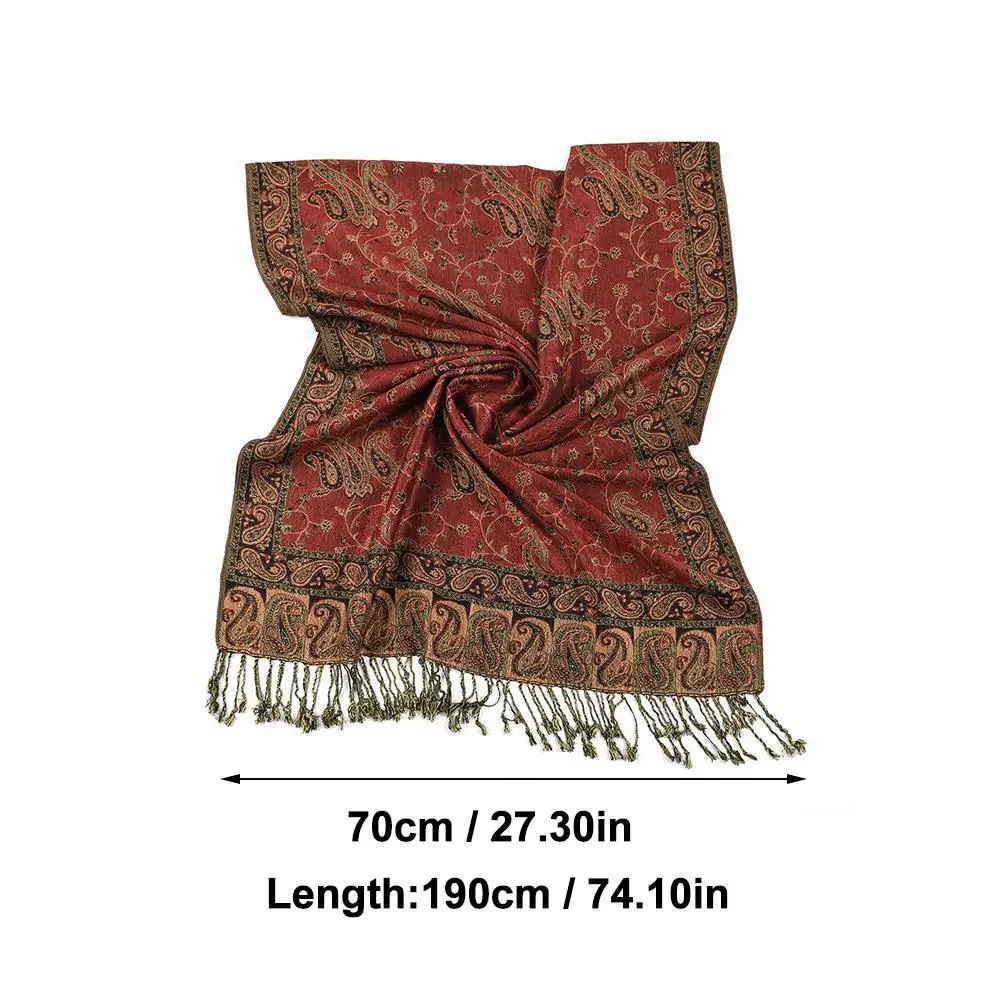 New Luxury Brand Autumn Lady Wrap Warm Winter Scarves Cashew Print Female Foulard Cotton Stoles Scarf Fashionable Design