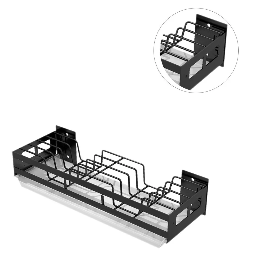 1Pcs Kitchen Storage Rack Wall Mounted Stainless Steel Multifunctional Organizer Space Saving Kitchen Storage Holder