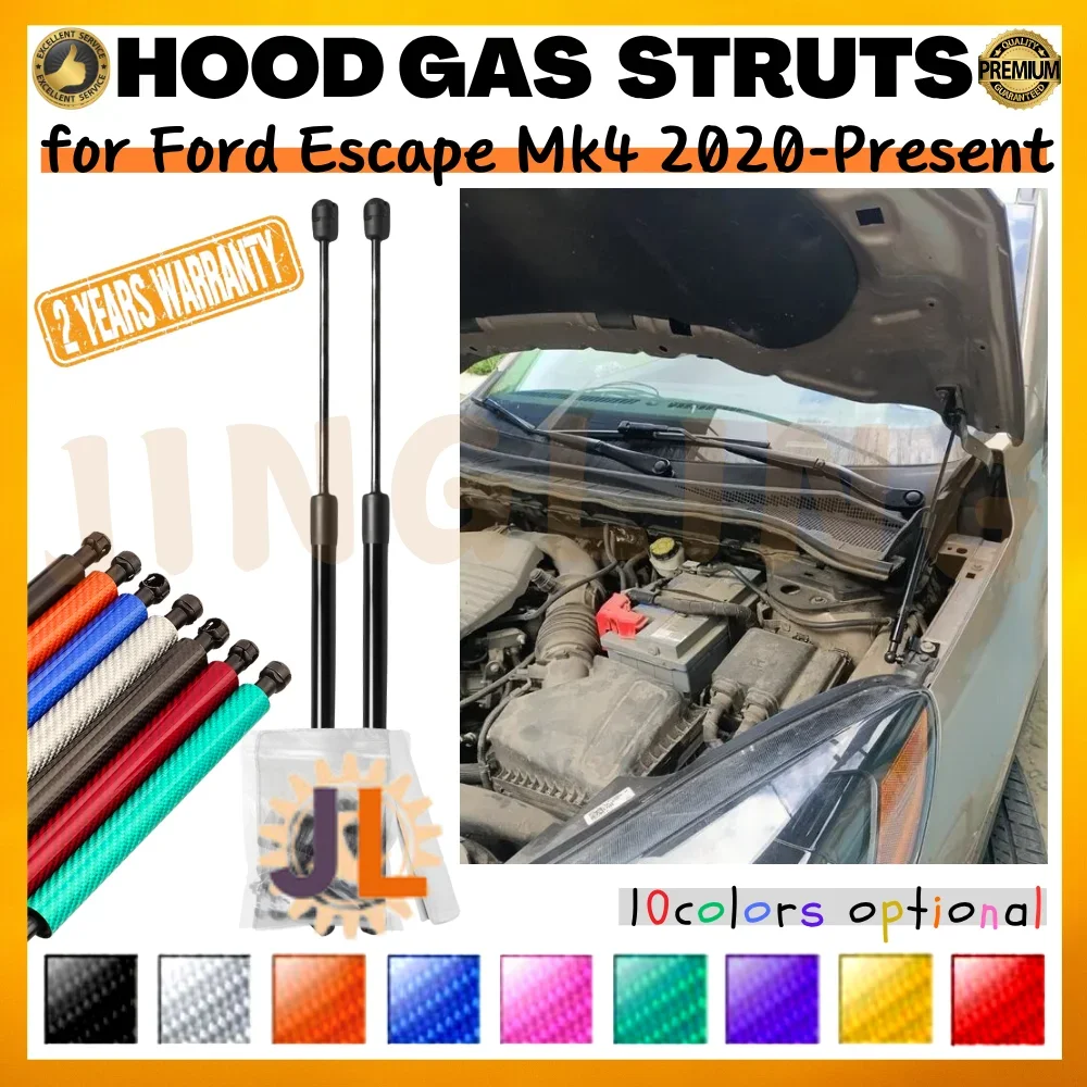 

Qty(2) Hood Struts for Ford Escape for Ford Kuga 2020-Present Front Bonnet Modify Gas Springs Shock Absorber Lift Support Damper