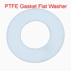 PTFE Gasket Flat Washer Thickness 2mm ID 5mm~38mm Resistant to High & Low Temperature Corrosion Anti-aging For Flange