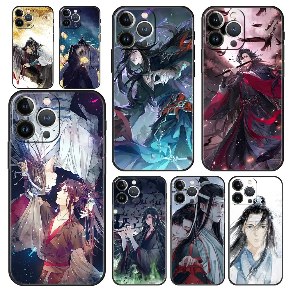 MDZS Anime Mo Dao Zu Shi Wei Wuxian Luxury Soft Phone Case For iPhone 13 15 14 12 11 Pro MAX XR X SE XS 7 8 Plus Full Cover