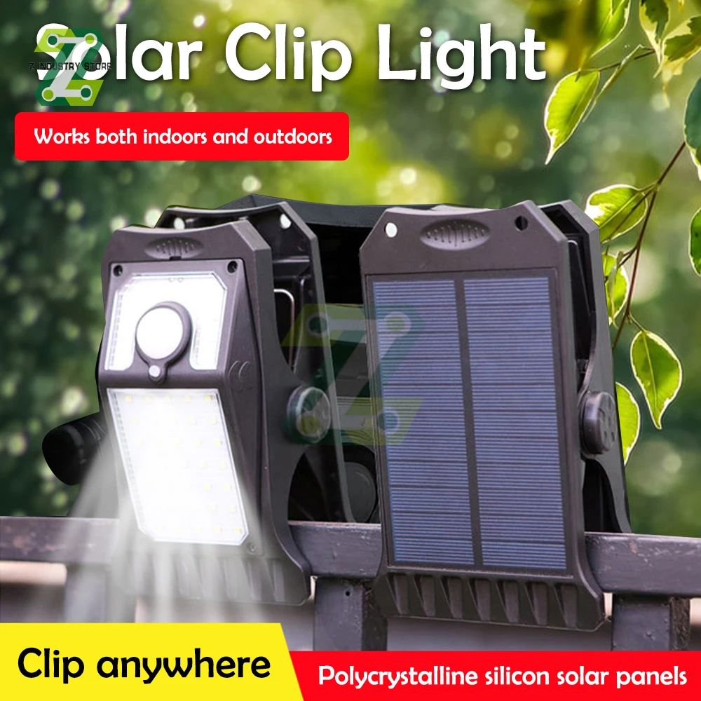 

Garden Light Clip Type Solar Lamps Outdoor Road Motion Sensor Waterproof Lighting for Household Outdoor Gardening Decoration