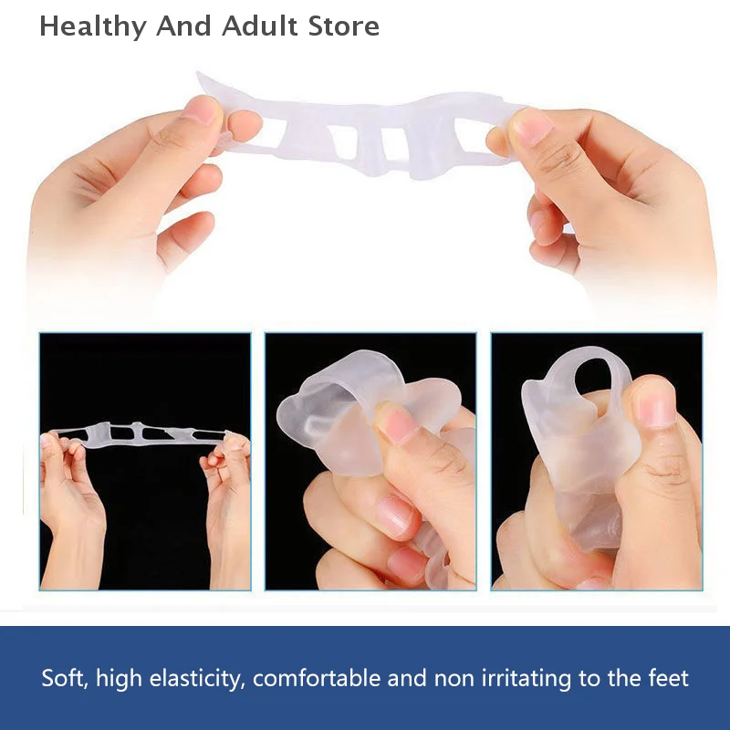 1 Paar Zehentrenner, geeignet für Bunion Corrector-Material, weiche Gel-Glätteisen-Abstandshalter