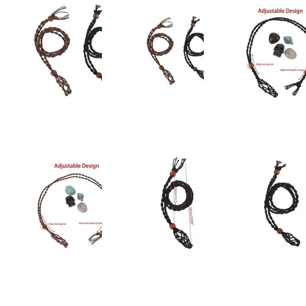  Hollow Stone Holder Replacement Necklace Rope Necklace Rope With Adjustable Leng