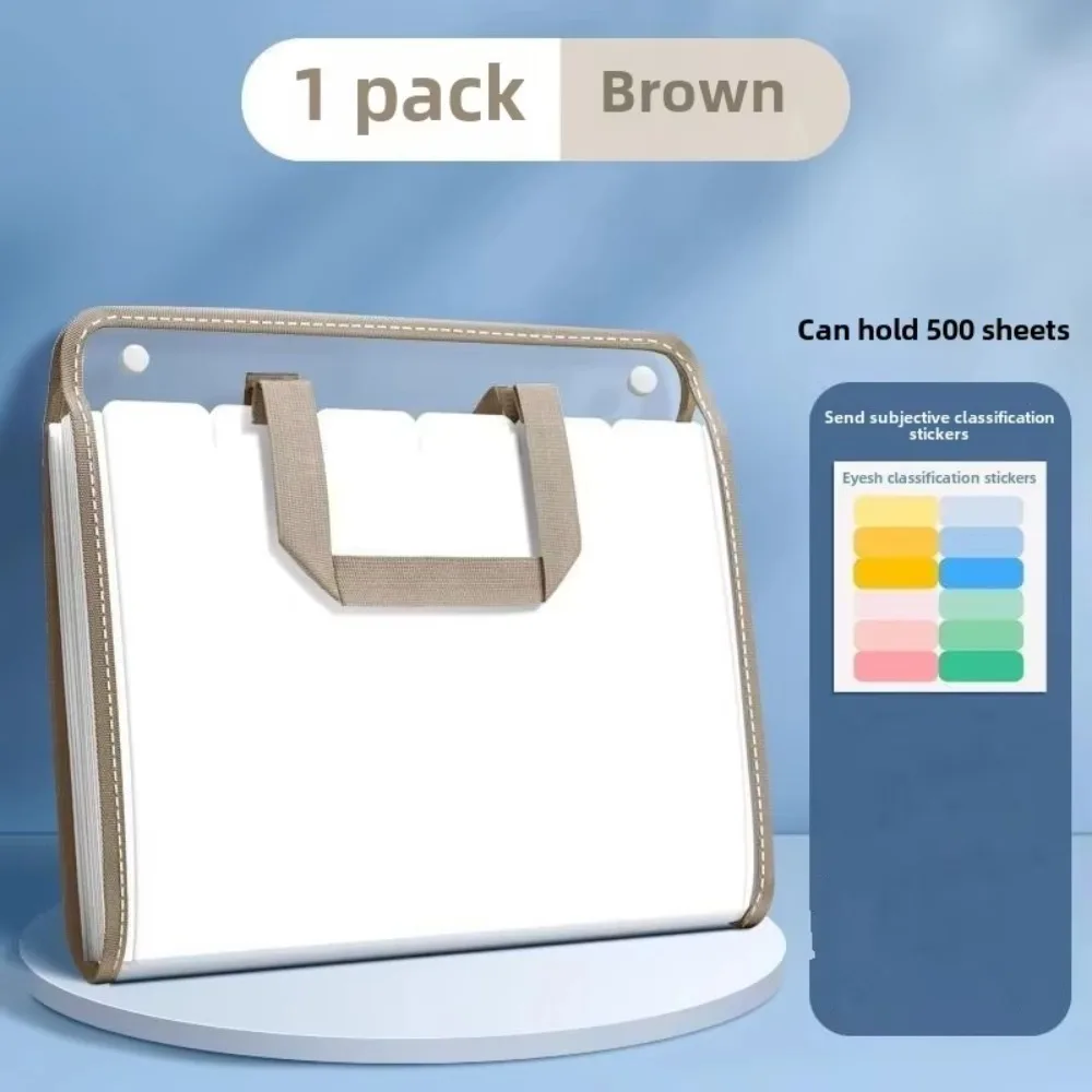 

Папка-гармошка с 13 карманами, откидная конструкция, прозрачная папка для файлов, большая вместительная водонепроницаемая сумка для файлов для школьного офиса