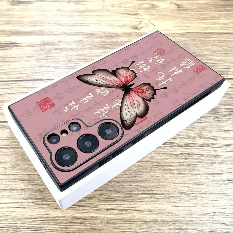 حافظة لهاتف سامسونج جالاكسي S23 FE S20 S25 + S9 S25 Ultra S24 Plus S22 S21 S24 + تصميم الفراشة #4