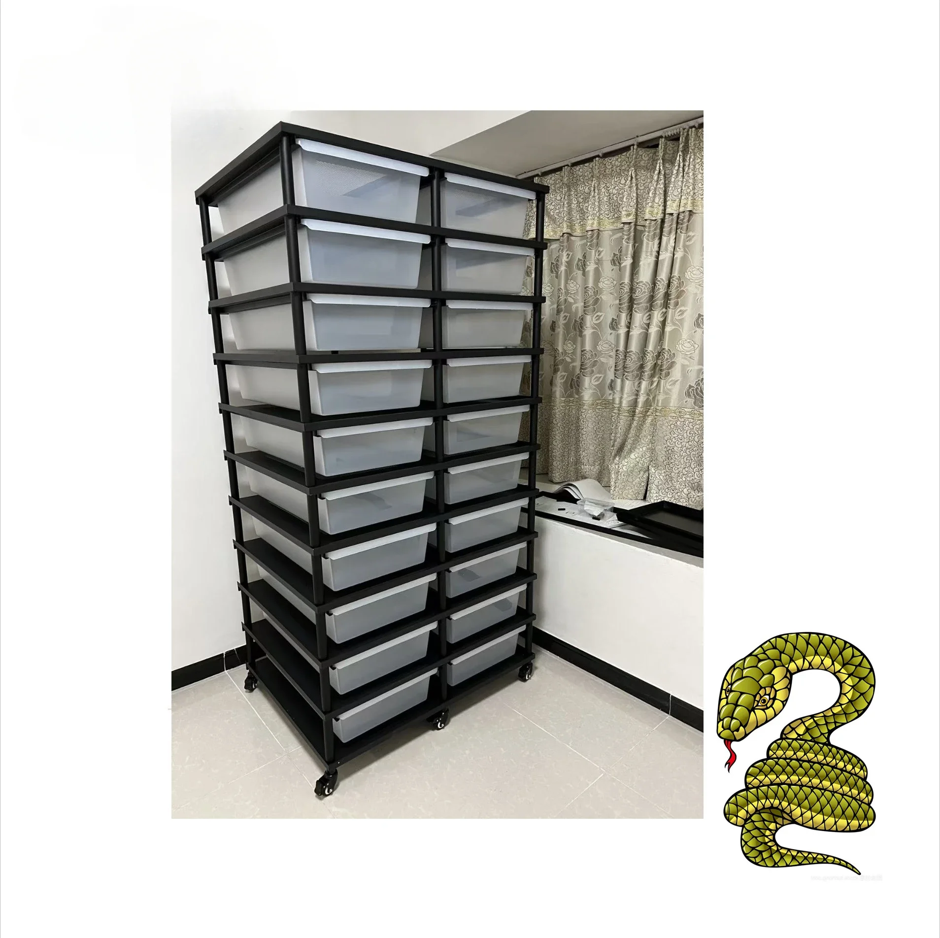 

Screen Reptile Enclosure pvc pp Plastic Reptile Feeding Box Reptile Show Display Case Pet Cages Houses Snake Tanks Plastic Box