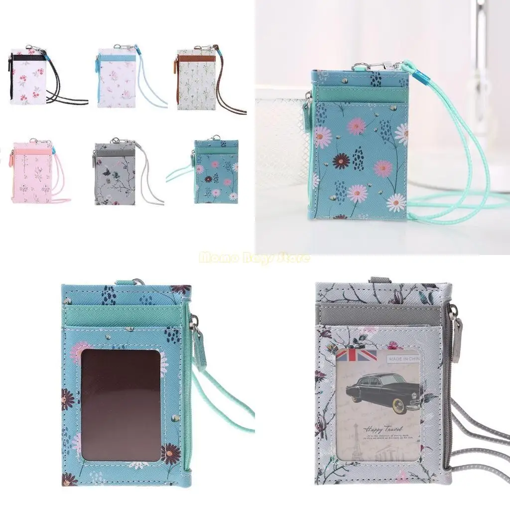 x90d 휴대용 가죽 카드 신용 지갑 배지 홀더 코인 포켓 지갑