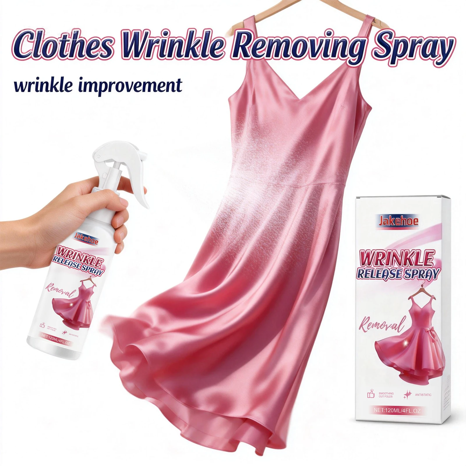 Clothes Wrinkle Release Spray for Sweaters, Coats & Fabrics Softening & Smoothing Fabric Care Spray Easy Application