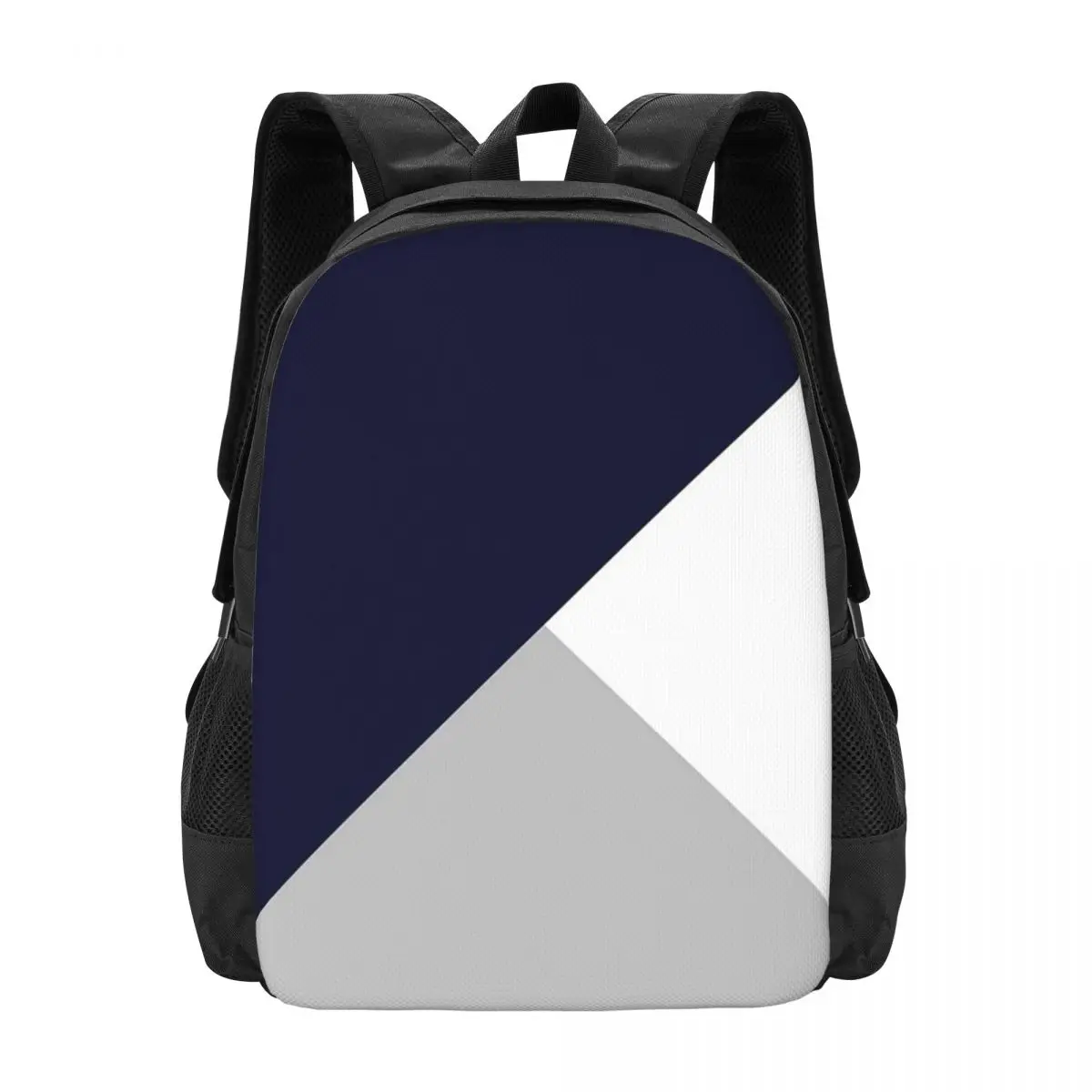 Tricolor Navy Blue Silver Gray And White Backpack Hot Sale Daypack Large Capacity BookBag School Bag Shoulder Bags for Men Women