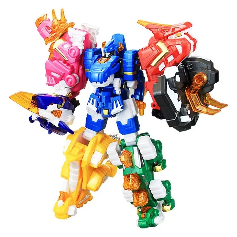 7 IN 1 Mini Force 2 Super Dino Power Transformation Robot Toys Action Figures MiniForce X Deformation Dinosaur Mecha Toy