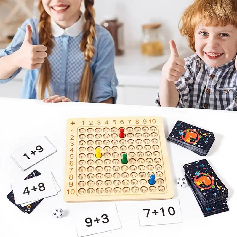 Houten Montessori Daarnaast Raad Early Educatief Math Tellen Board Interactive Denken Puzzel Spel Speelgoed Voor Kinderen