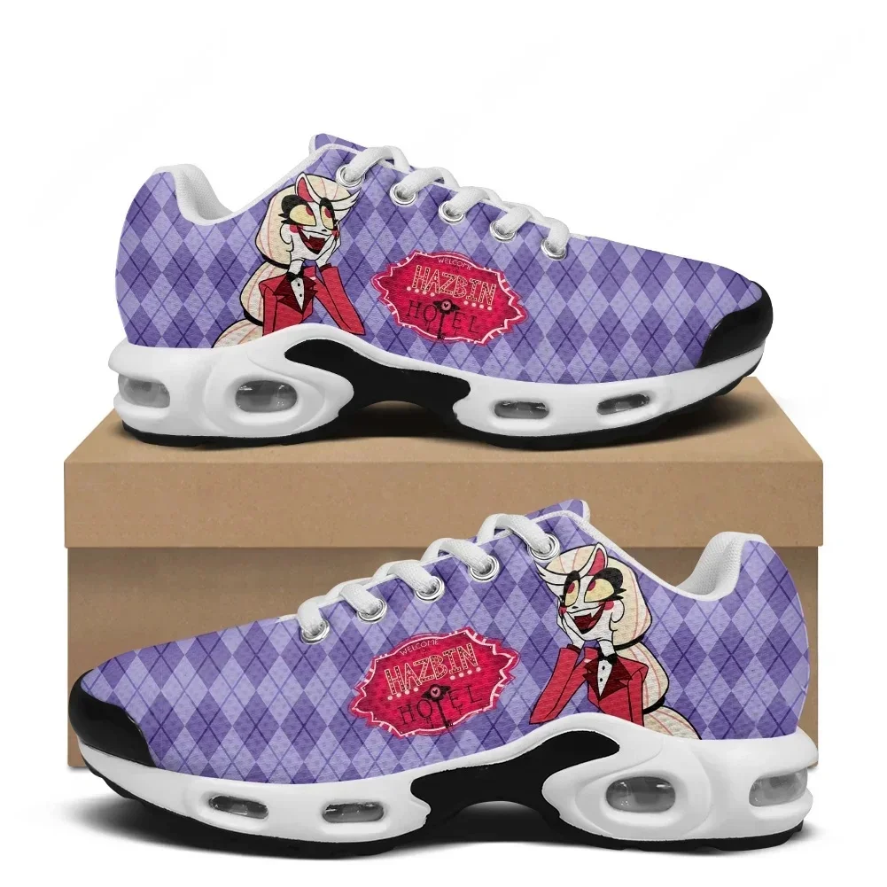 

H-Hazbin Hotel Air Cushion Sports Sneakers Lovely Anime Shoes Men Women Teenager High Quality Footwear Custom Made Mesh Sneaker