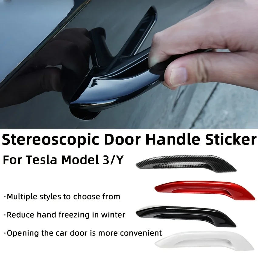 

Car Antifreeze Door Handle for New Tesla Model Y/3/3+ Highland 2024 Frost Proof Door Handle Patch Cover Car Modification Parts