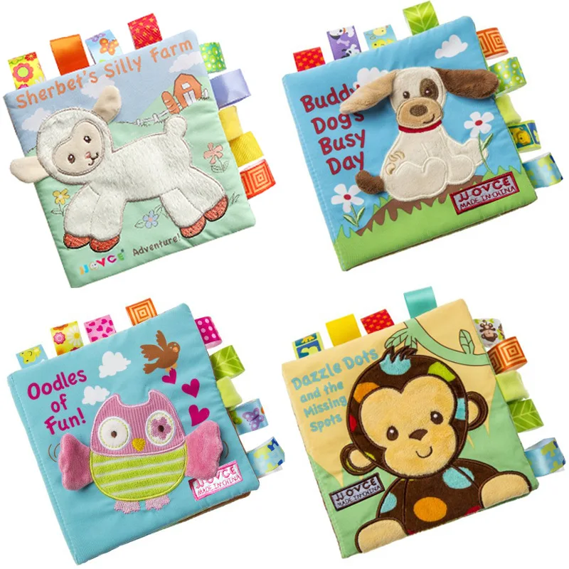 Cartoon Educational Three-dimensional Cloth Book Tearable Animal Embroidery Cloth Book