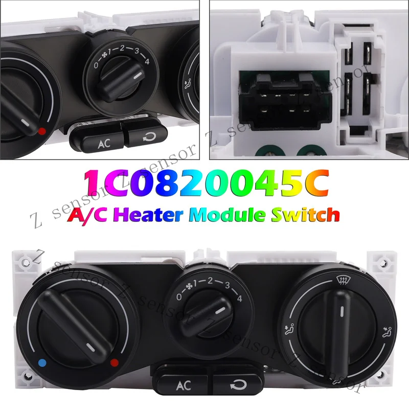 Z+ 1C0820045C A/C Heater Control Panel Climate Control Module Switch for VW Beetle