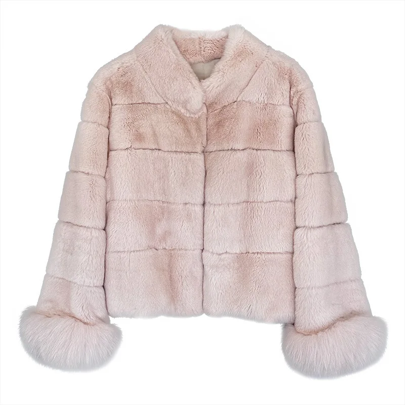 معاطف نسائية قصيرة من الفرو الصناعي سترات بياقة واقفة معطف سميك دافئ Y2k ملابس الشارع الشهير ملابس خارجية للعمل لخريف وشتاء 2025