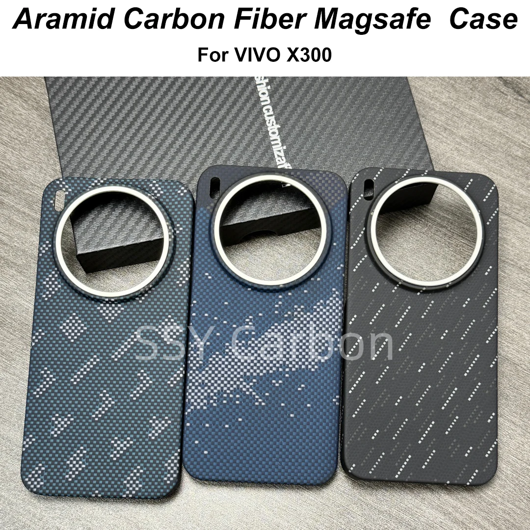 

Чехол из настоящего углеродного волокна для Vivo x300, кевларовое арамидное волокно, магнитный ультратонкий чехол Magsafe для x300, прочный чехол