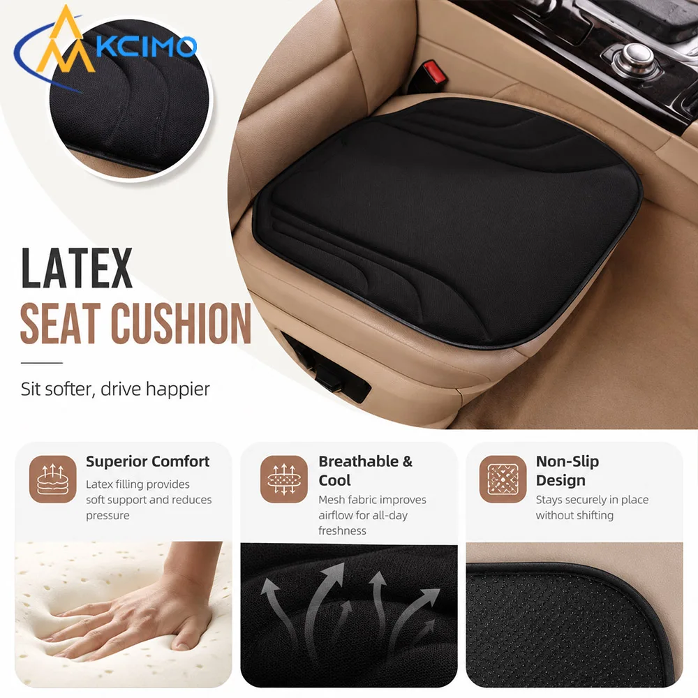 Kit de coussins de siège auto 3 pièces, coussins flexibles antidérapants en fibre et latex mélangés, protection intérieure de siège auto, toutes saisons