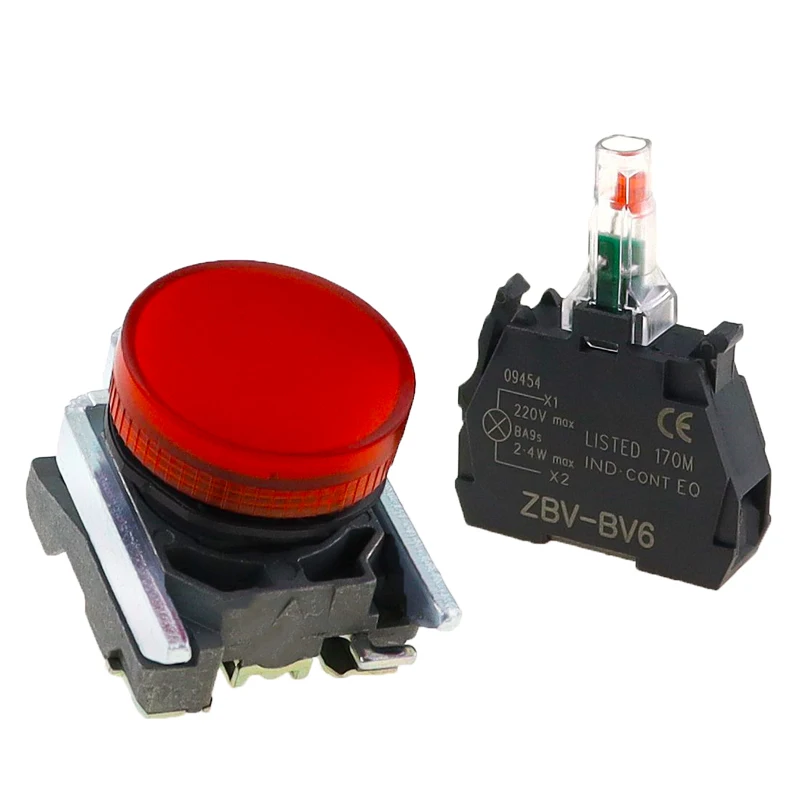 LED Signal Button Indicator XB4-BVB3 BVB4 BVB1 BVM5 BVM6 24V 230V