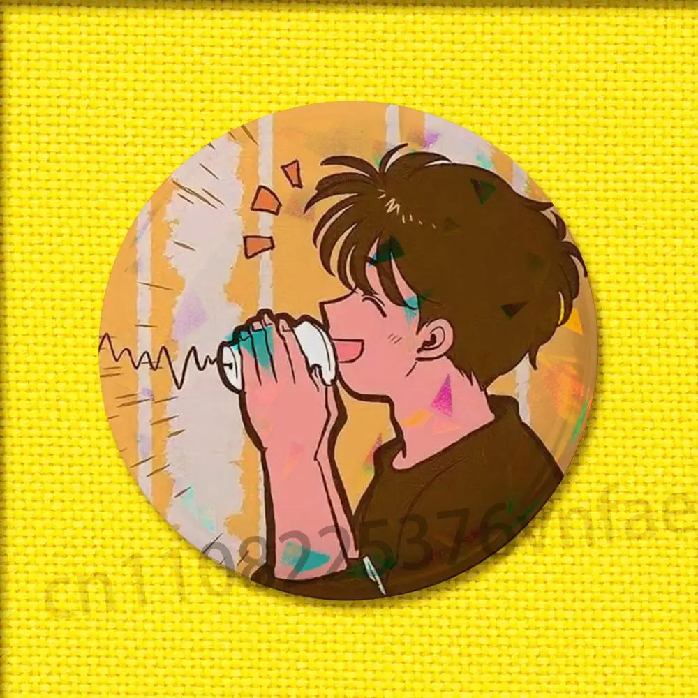 Banana Fish Ash Lynx Eiji Okumura Badge For 58mm 32mm 44mm 25mm 75mm Round Pin Brooch Insignia Cover Cosplay view 5