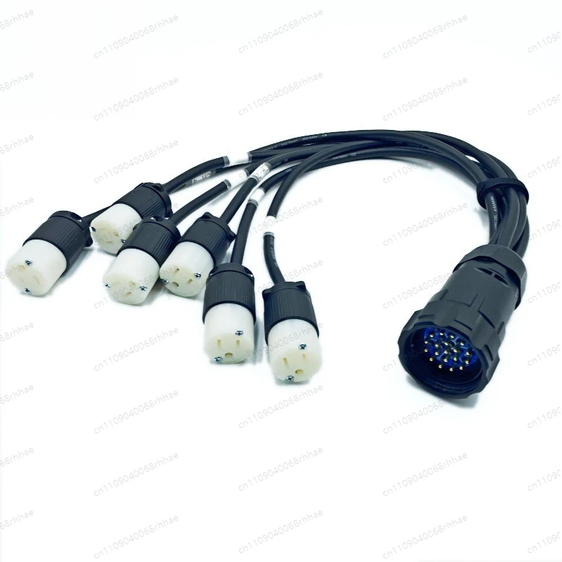 Heavy Gauge 12AWG Power Distribution Cable, 19-Pin to 6 NEMA 5-15R Professional Breakout Cord