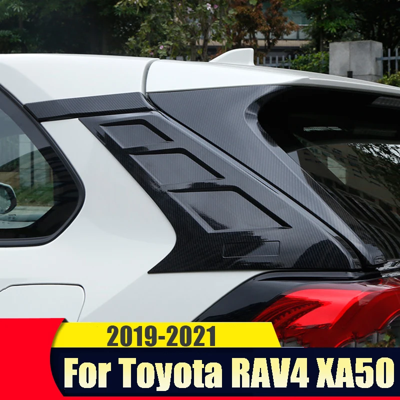 For Toyota RAV4 RAV 4 2019 2020 2021 2022 2023 XA50 ABS Car Exterior  C-Pillar Molding Strip  Cover Decoration Trim Accessories